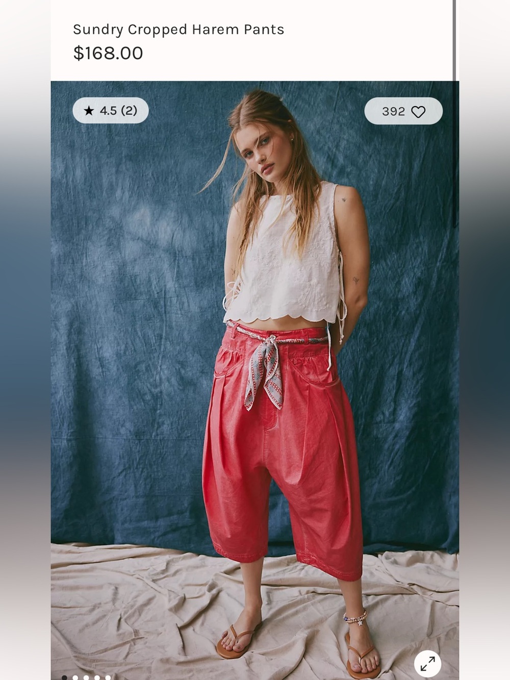 Cropped Harem Pants Free People NEW